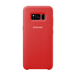 Клип-кейс (накладка) Silicone cover для Samsung Galaxy S8 Plus силикон, красный