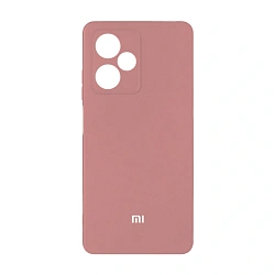 Клип-кейс (накладка) Silicone cover закрытый для Xiaomi Redmi Note 14 5G (China) силикон, пудровый