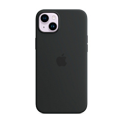 Клип-кейс (накладка) Silicone Case MagSafe для Apple iPhone 14 Plus силикон, чёрный