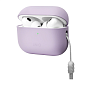 Кобура UNIQ Lino для Apple AirPods Pro 2 поликарбонат, силикон, лавандовый - 3