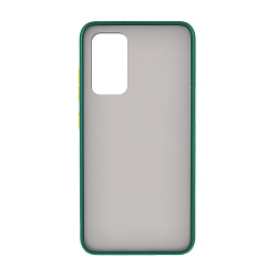 Клип-кейс (накладка) Shell для Xiaomi Redmi Note 11 / Note 11S / Note 12S / Poco M4 Pro 4G пластик, затемнённый с тёмно-зелёной рамкой