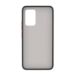 Клип-кейс (накладка) Shell для Xiaomi Redmi Note 10 / 10s / Poco M5s пластик, затемнённый с чёрной рамкой