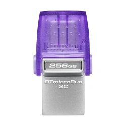 USB-флешка Kingston DataTraveler MicroDuo 3C 256 ГБ (USB 3.2) фиолетовый