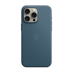 Клип-кейс (накладка) FineWoven Case MagSafe для Apple iPhone 15 Pro Max ткань, силикон, синий