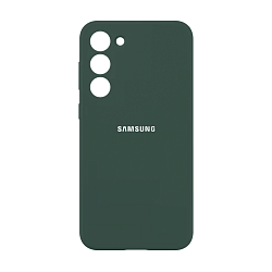 Клип-кейс (накладка) Silicone cover закрытый для Samsung Galaxy S23 Plus силикон, тёмно-зелёный