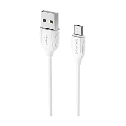 Дата-кабель Borofone BX19 Micro 1 м, белый