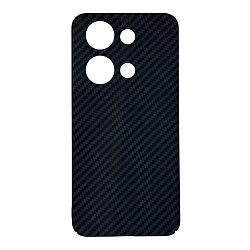 Клип-кейс (накладка) Luxo Carbon для Xiaomi Redmi Note 13 4G пластик, чёрно-серый