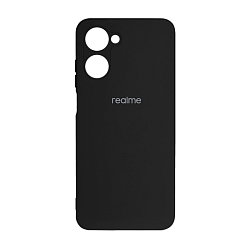 Клип-кейс (накладка) Silicone cover закрытый для Realme 10 силикон, чёрный