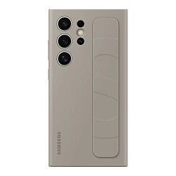 Клип-кейс (накладка) Samsung Standing Grip Case для Samsung Galaxy S24 Ultra поликарбонат, силикон, серо-коричневый