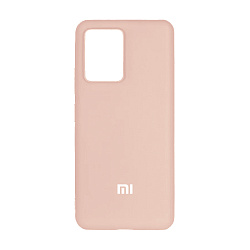 Клип-кейс (накладка) Silicone cover закрытый для Xiaomi Redmi Note 12 Pro 4G силикон, пудровый