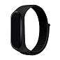 Спортивный ремешок для Mi Band 5 / 6 / 7 нейлон чёрный