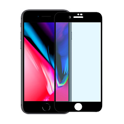 Защитное стекло 3D Luxury для Apple iPhone 7 / 8 / SE 2020 / 2022, черная рамка