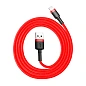 Дата-кабель Baseus Cafule Lightning 1 м, красный с красным