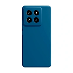 Клип-кейс (накладка) Silicone cover закрытый для Xiaomi 14T силикон, тёмно-синий
