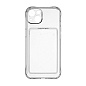 Клип-кейс (накладка) с визитницей для Apple iPhone 14 силикон, прозрачный