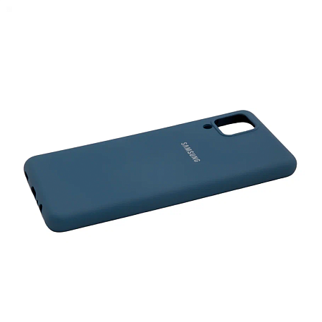 Клип-кейс (накладка) для Samsung Galaxy A12 / M12 силикон, тёмно-синий - 3