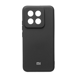 Клип-кейс (накладка) Silicone cover закрытый для Xiaomi 14 Pro силикон, чёрный
