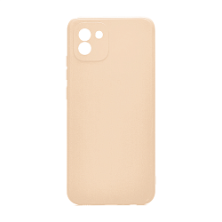 Клип-кейс (накладка) для Samsung Galaxy A03 силикон, пудровый
