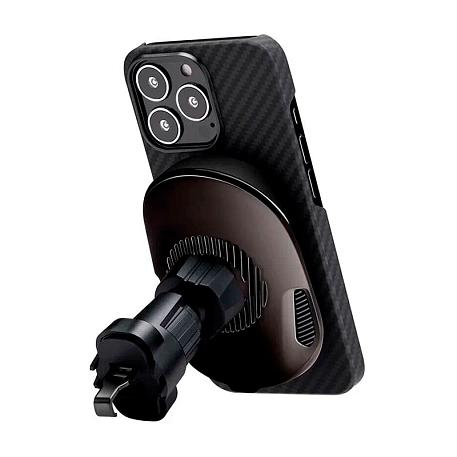 Автомобильный держатель магнитный Pitaka MagEZ Car Mount Lite (зажим) чёрный - 3