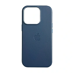 Клип-кейс (накладка) Leather Case MagSafe для Apple iPhone 16 Pro кожа, тёмно-синий