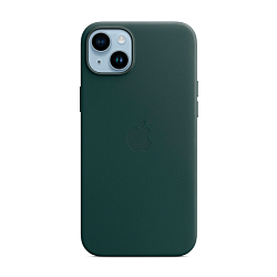Клип-кейс (накладка) Leather Case MagSafe для Apple iPhone 14 Plus кожа, тёмно-зелёный