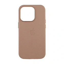 Клип-кейс (накладка) Leather Case MagSafe для Apple iPhone 16 Pro кожа, коричневый