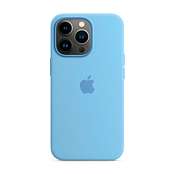 Клип-кейс (накладка) Silicone Case для Apple iPhone 13 Pro Max силикон, голубой