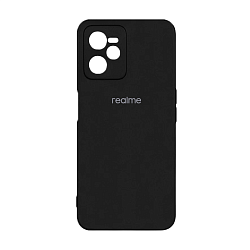 Клип-кейс (накладка) Silicone cover закрытый для Realme C35 силикон, чёрный