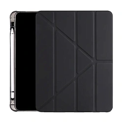 Чехол-книжка c отделением под стилус Smart Case для Apple iPad Air 10.9" (2020 / 2022) силикон, чёрный