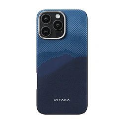 Клип-кейс (накладка) Pitaka StarPeak Tactile Woven case для Apple iPhone 16 Pro кевлар (арамид), "за горизонт"