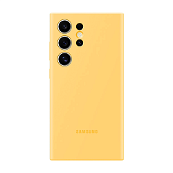 Клип-кейс (накладка) Samsung Silicone Case для Samsung Galaxy S24 Ultra силикон, поликарбонат, жёлтый