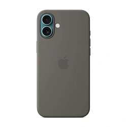 Клип-кейс (накладка) Silicone Case MagSafe для Apple iPhone 16 Plus силикон, серый