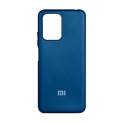 Клип-кейс (накладка) Silicone cover закрытый для Xiaomi Poco X4 GT силикон, тёмно-синий