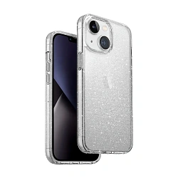 Клип-кейс (накладка) UNIQ Lifepro Xtreme MagSafe для Apple iPhone 14 (Уценка) прозрачный с блёстками