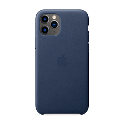 Клип-кейс (накладка) Apple Leather Case для Apple iPhone 11 Pro (Уценка) Midnight Blue