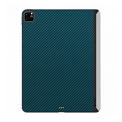 Клип-кейс (накладка) Pitaka MagEZ Case 2 для Apple iPad Pro 11" (2020 / 2021 / 2022) кевлар (арамид), чёрно-синий (полоска)