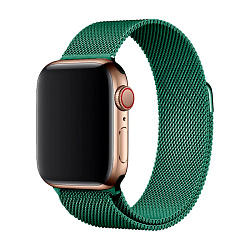 Миланский сетчатый браслет для Apple Watch 38 / 40 / 41 / 42mm сталь зелёный