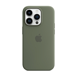 Клип-кейс (накладка) Silicone Case MagSafe для Apple iPhone 14 Pro силикон, оливковый