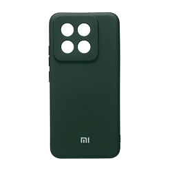Клип-кейс (накладка) Silicone cover закрытый для Xiaomi 14 силикон, тёмно-зелёный
