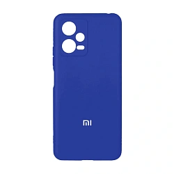 Клип-кейс (накладка) для Xiaomi Redmi Note 12 5G / Poco X5 5G силикон, тёмно-синий