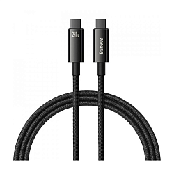 Дата-кабель Baseus Tungsten Gold Fast Charging 240W Type-C to Type-C 1 м, чёрный