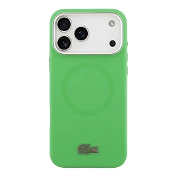 Клип-кейс (накладка) CG Mobile Lacoste Liquid Silicone Magsafe для Apple iPhone 17 Pro силикон, зелёный