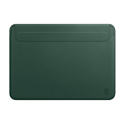 Чехол WIWU Skin Pro 2 Leather Sleeve для Apple MacBook Pro 13" (2020 / 2022) / Air 13" (2018 / 2020) полиуретан, кожа, зелёный