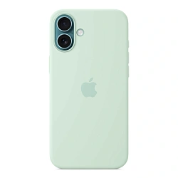 Клип-кейс (накладка) Silicone Case MagSafe для Apple iPhone 16 Plus силикон, мятный