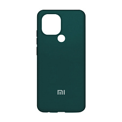 Клип-кейс (накладка) Silicone cover закрытый для Xiaomi Redmi A1+ / A2+ / Poco C50 / C51 силикон, тёмно-зелёный