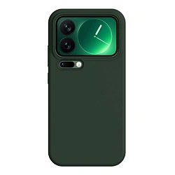 Клип-кейс (накладка) Silicone cover закрытый для Xiaomi 17 Pro силикон, тёмно-зелёный