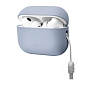 Кобура UNIQ Lino для Apple AirPods Pro 2 поликарбонат, силикон, голубой - 3