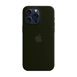 Клип-кейс (накладка) Silicone Case для Apple iPhone 15 Pro Max силикон, тёмно-оливковый
