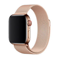 Миланский сетчатый браслет для Apple Watch 44 / 45 / 46 / 49mm сталь бежевый