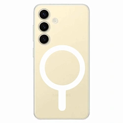 Клип-кейс (накладка) Clear Frame MagSafe для Samsung Galaxy S24 пластик, силикон, прозрачный
